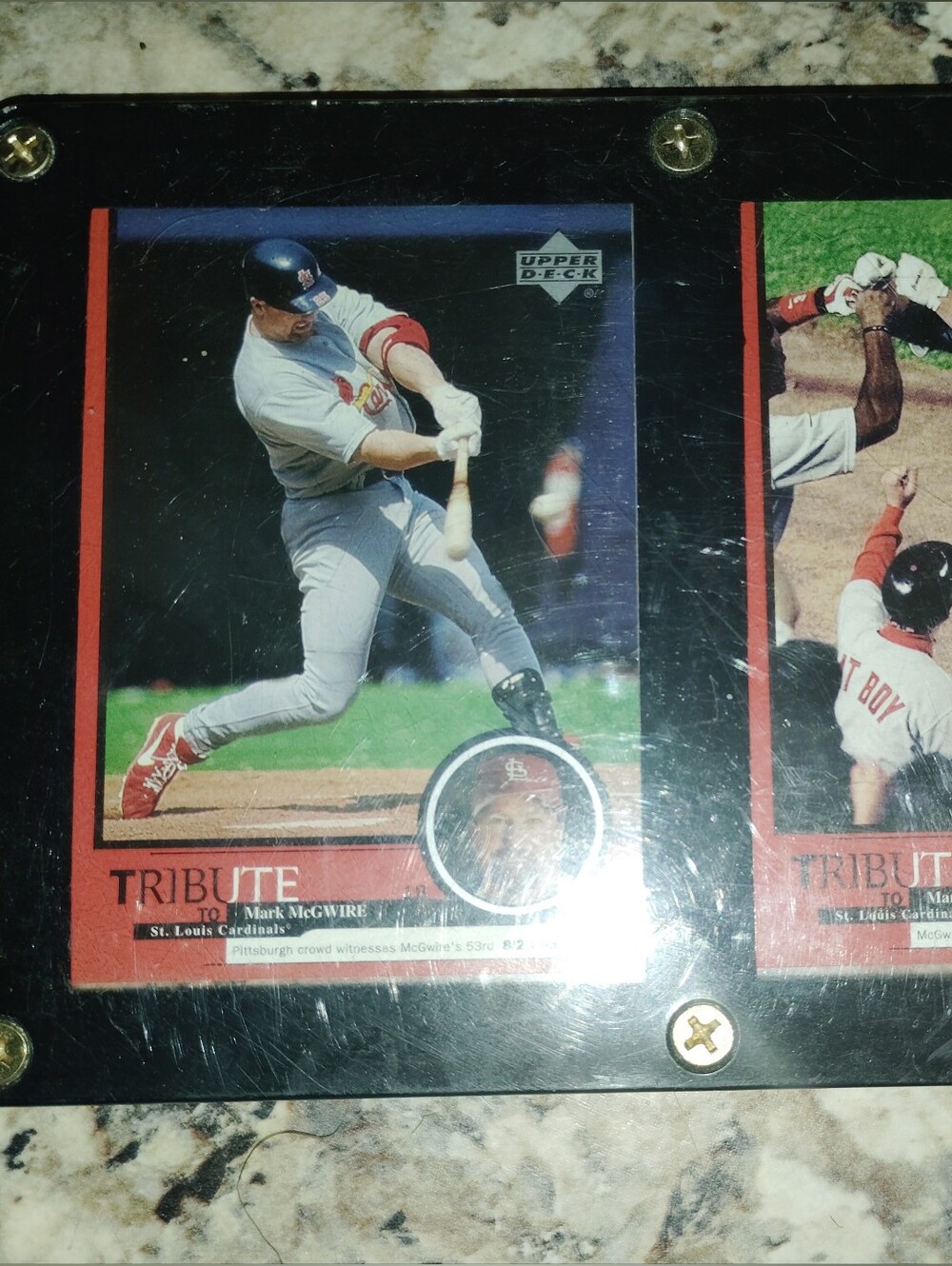 Mark McGwire Tribute Baseball Card - Red Accent